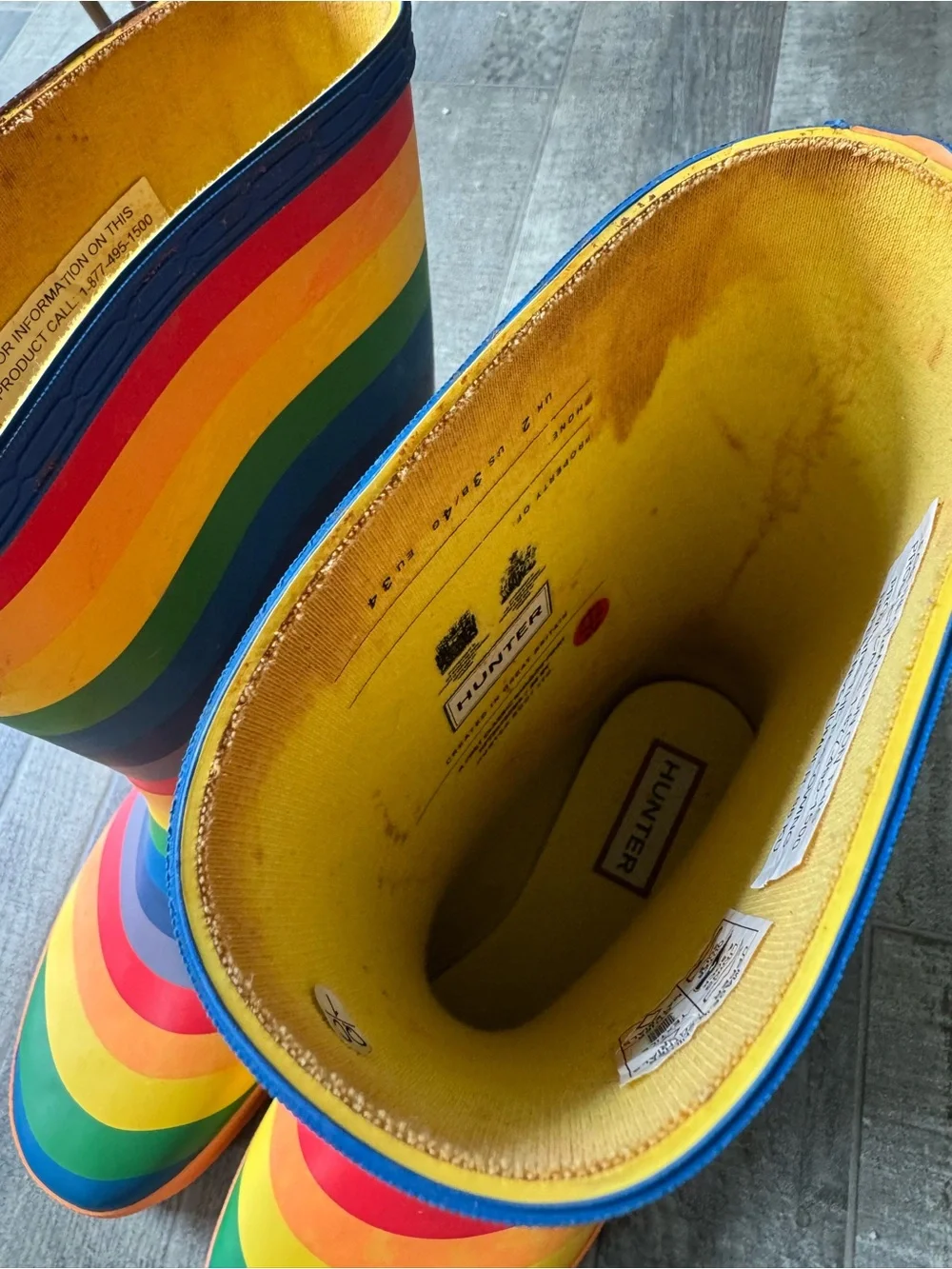 Hunter Rainbow Rain Boots Size 3